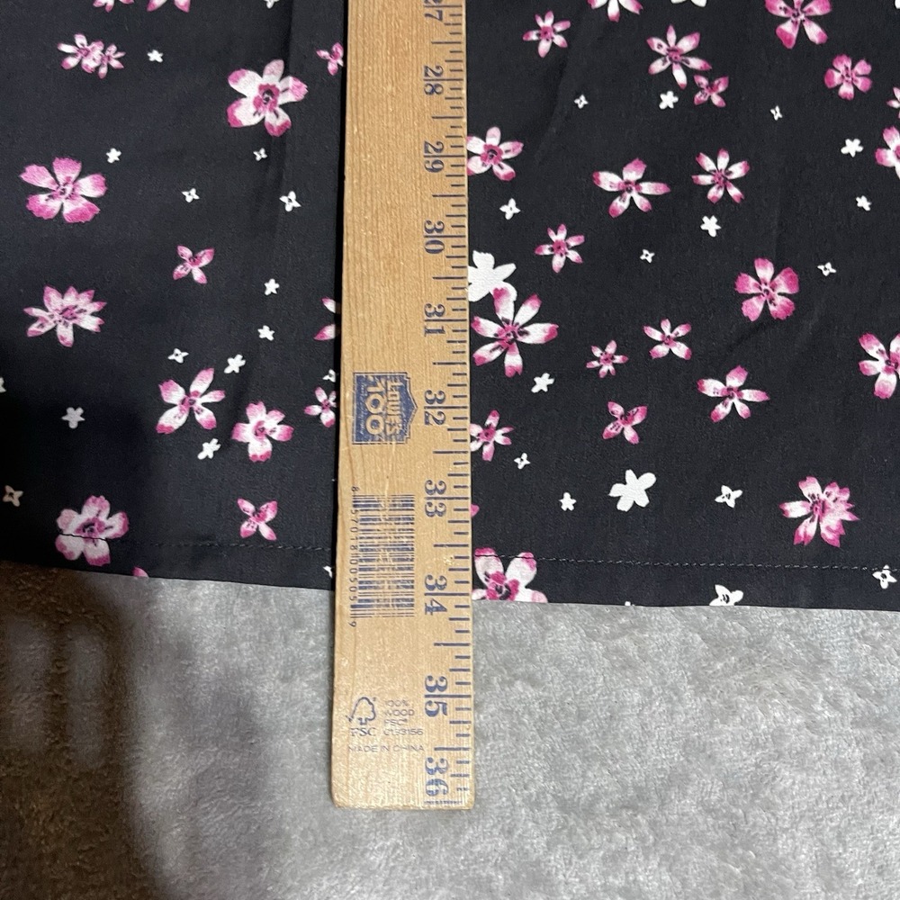 Cupcakes and Cashmere Dress Womens Medium Black Pink‎ Ditsy Floral Shift Whimsy - Picture 5 of 5